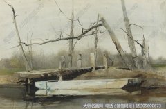 怀斯水彩淡彩画风景作品10 高清图片下载