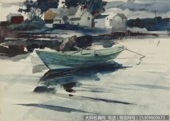 怀斯水彩淡彩画风景作品26 高清图片下载