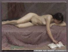 靳尚谊作品37 看书的女人体 超高清大图下载