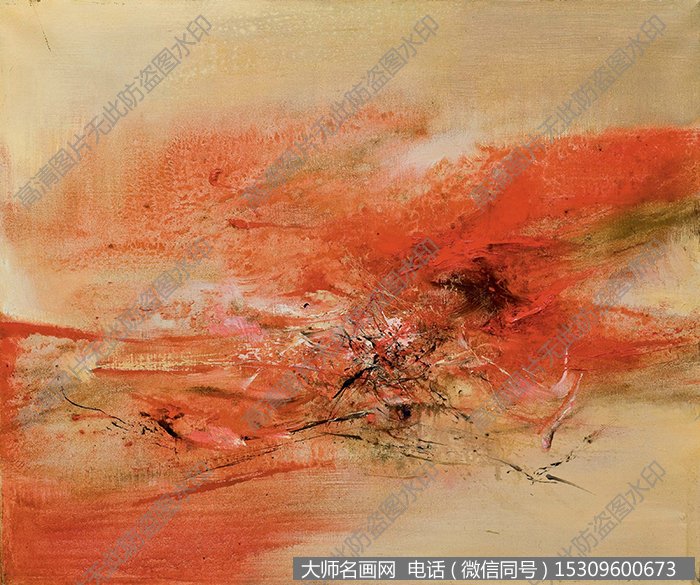 赵无极 抽象油画作品21 高清大图下载