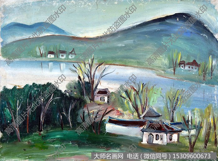 苏天赐 西湖畔 油画作品高清大图59下载