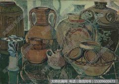 袁运甫《彩陶》名画作品油画大图下载