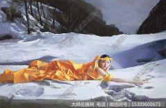 曾传兴《橙纸新娘 天堂》油画作品高清大图下载