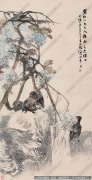 任伯年作品《紫藤鹧鸪》高清大图下载